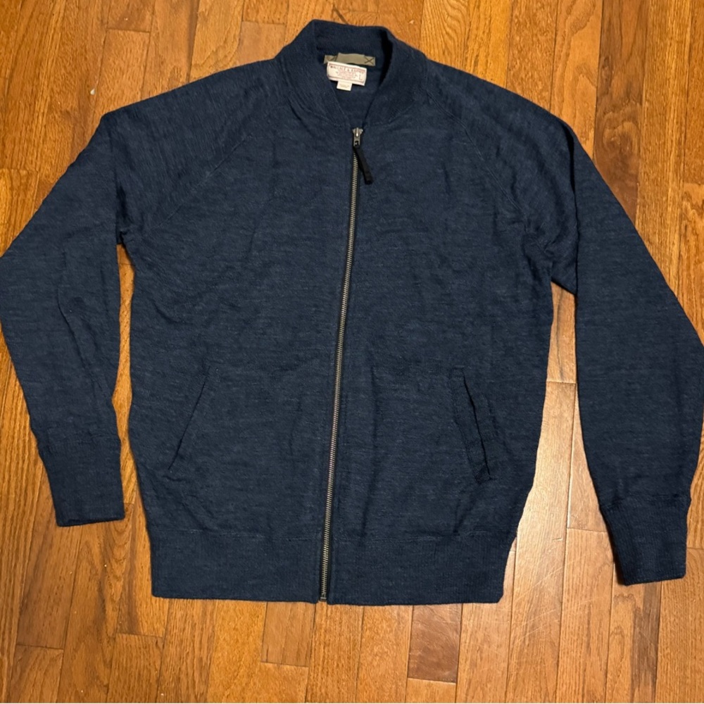 Jcrew Wallace & Barns Brand Blue Zip Up Sweater with Collar